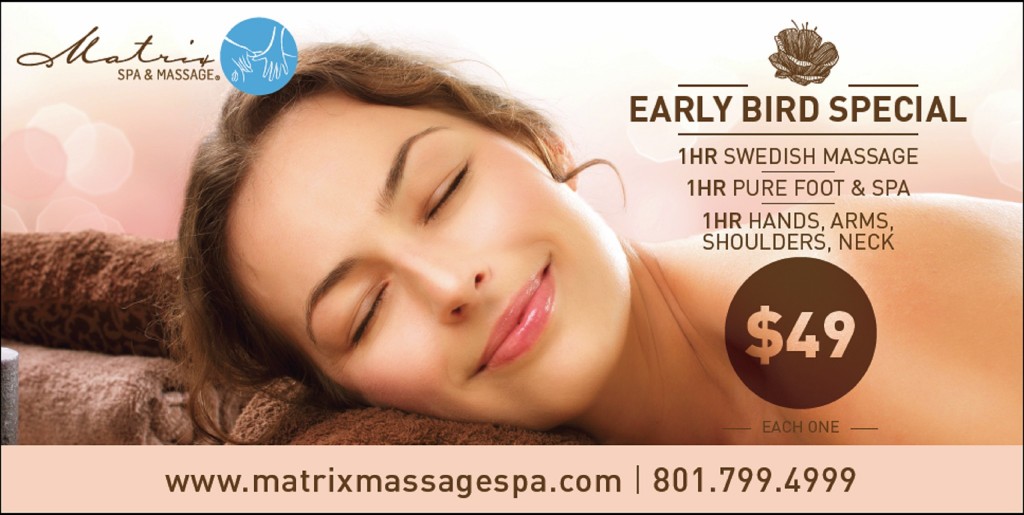 Early Bird Special - Affordable, cheap, inexpensive massage services - Matrix Massage & Spa